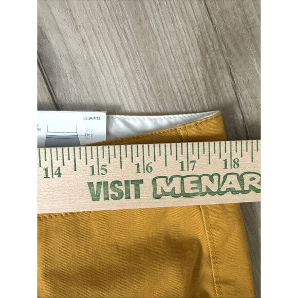 NWT Womens Lands End Cropped Straight Leg Pants Mustard Stretch Preppy Dressy 14 - Picture 9 of 12
